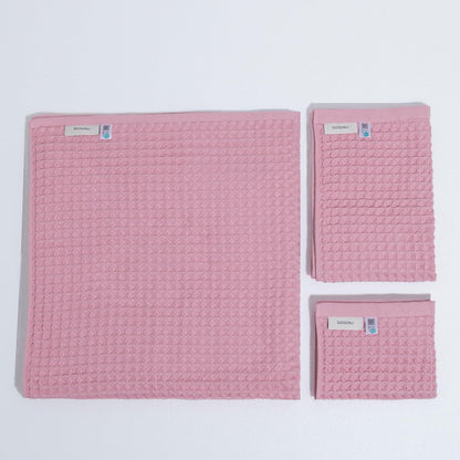 Luxury Organic Japanese Cotton Hair Drying Waffle Towel Wrap for Women | Absorbent, Quick-Dry Head Turban for Shower, Sauna, Spa | Extra Large for Long, Curly, Straight Hair With Button (White, 1 Pc)