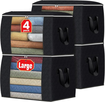 Fab totes Storage Bags for Clothes Blanket Storage Bins with Lids