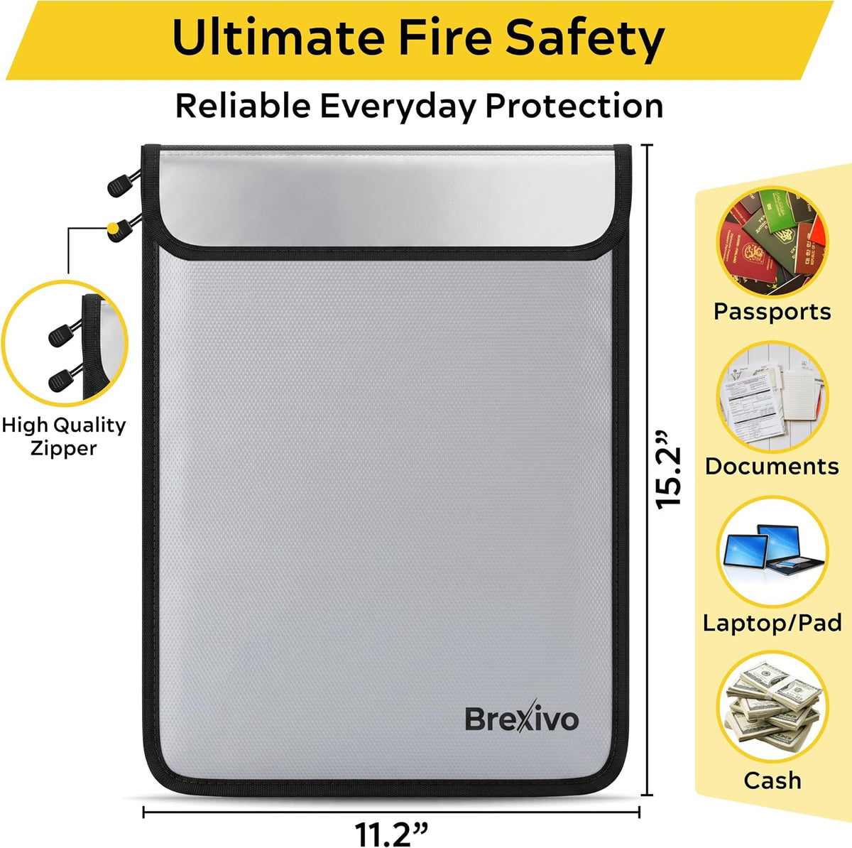 Fireproof Document Bag - Fireproof Box [Thermal Insulated] Fireproof Safety