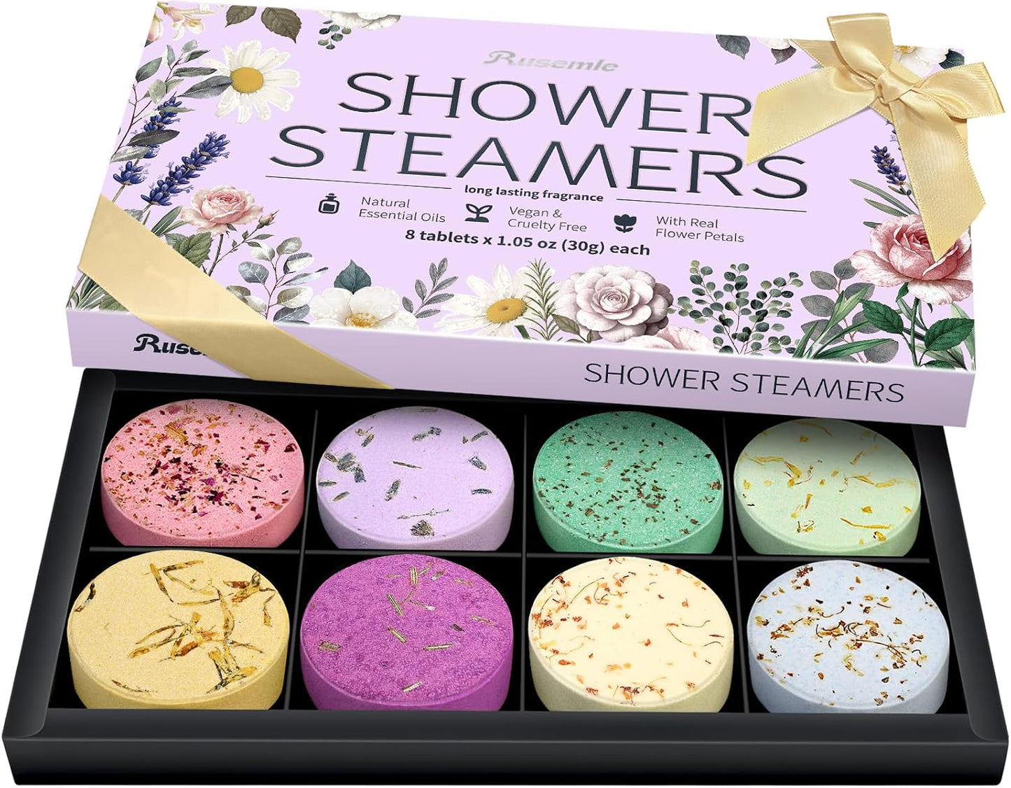 Shower Steamers Aromatherapy Birthday Gifts for Women - 8 Pack Shower Bombs with Natural Essential Oils, Self Care Relaxation Home Spa, Basket Stuffers White Elephant Gifts for Women Mom Wife Teens