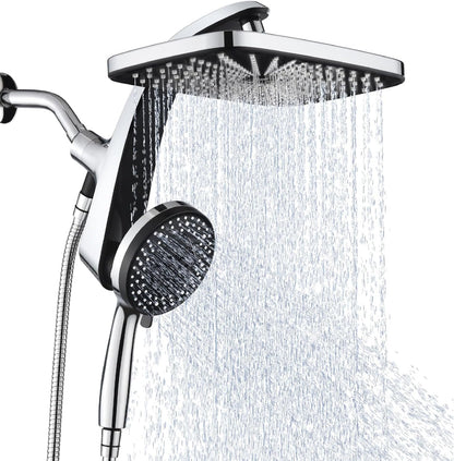 Rain Shower Head with Handheld Showerhead, Black 1.75GPM 460311