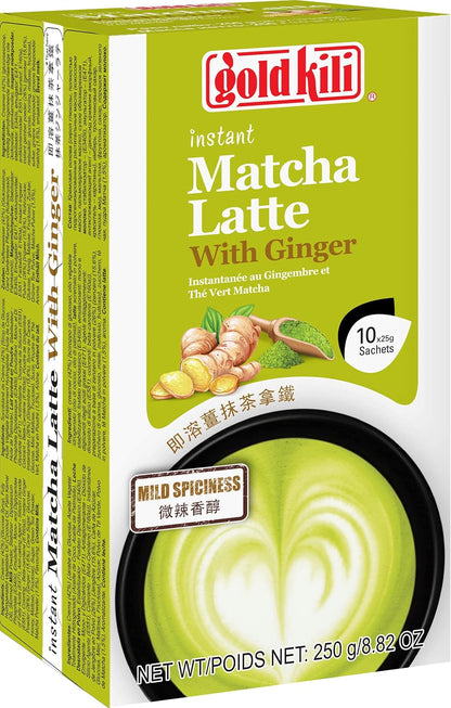 Gold Kili Instant Matcha Ginger Latte, 8.8 Ounce