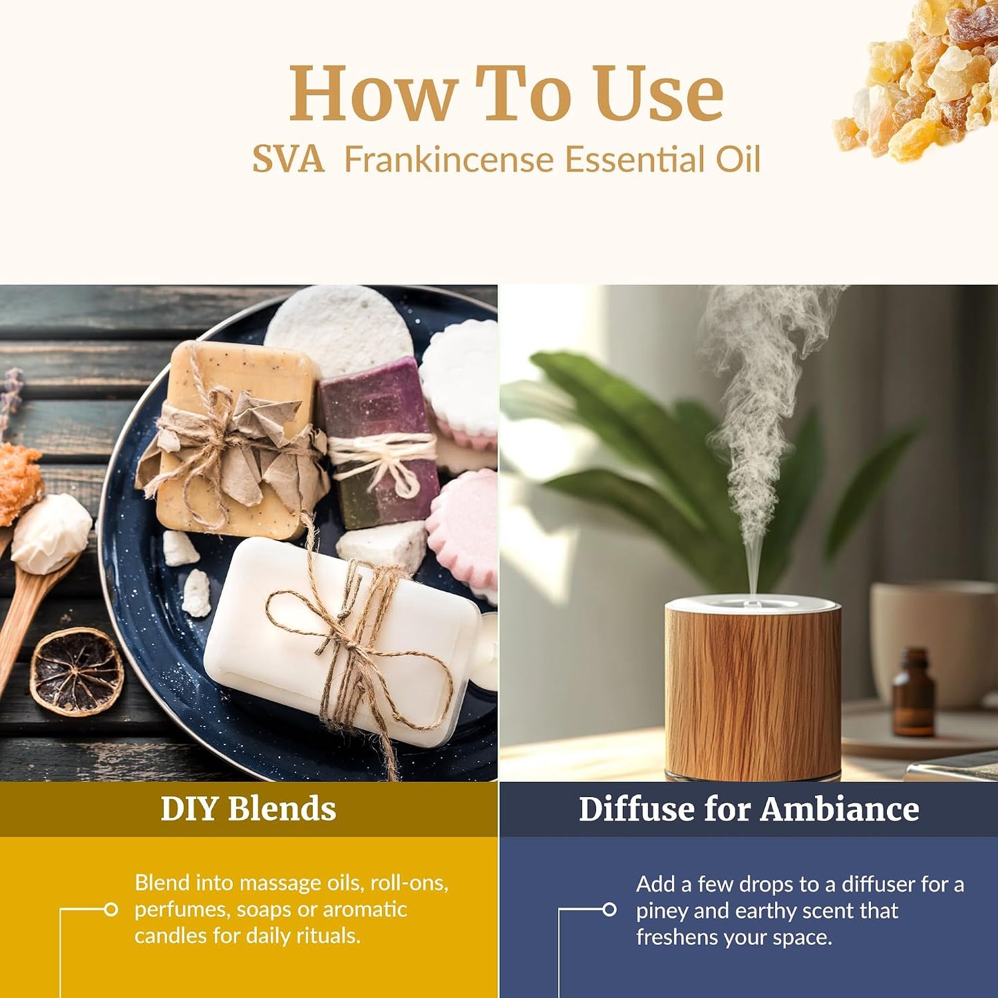 SVA Lavender Essential Oil 4 Fl Oz – for Diffuser, Skin & Hair Care – Ideal for Massage & DIY Blends – with Dropper