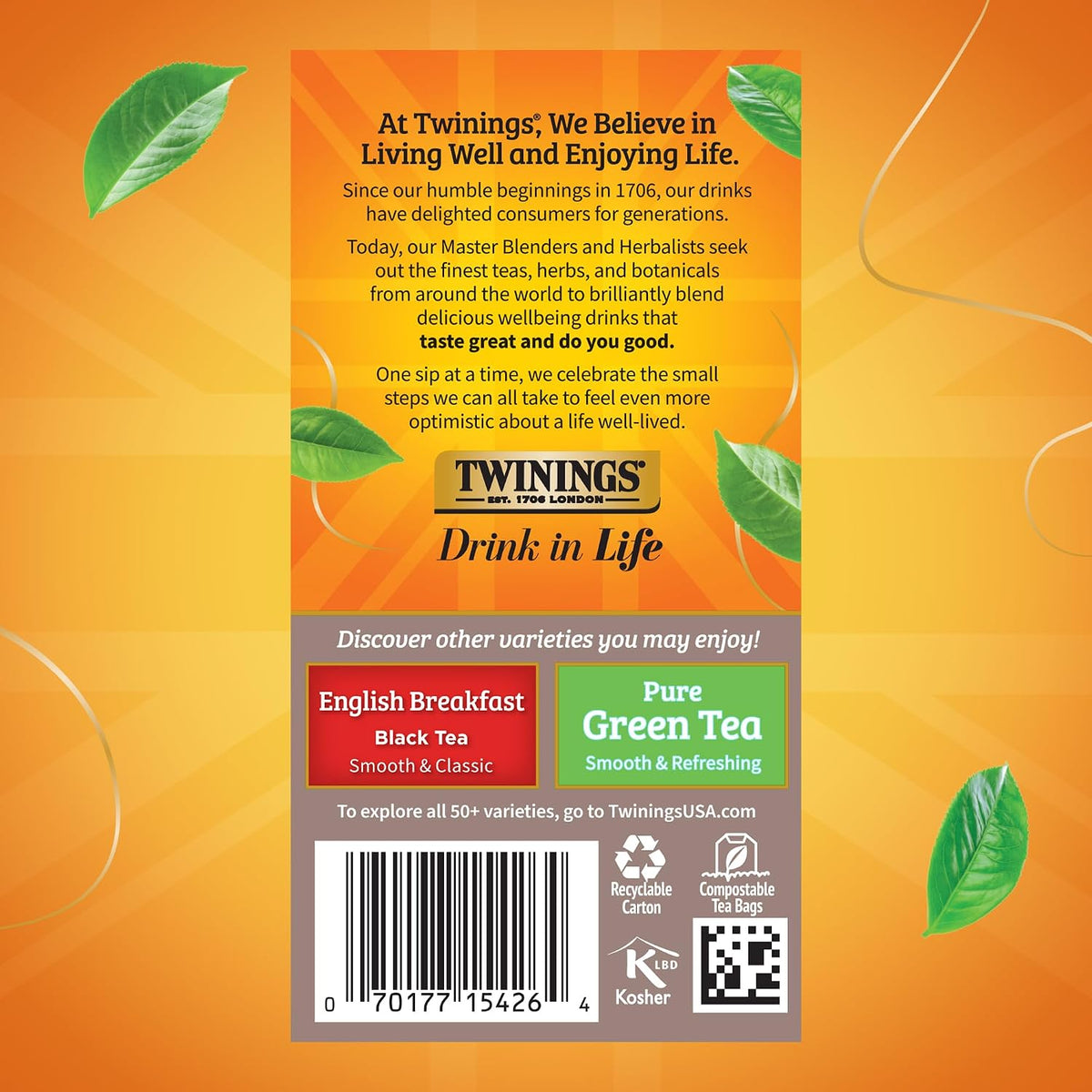 Twinings of London Pure Oolong Tea Bags, 20 Count (Pack of 6)