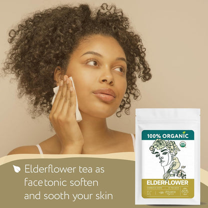 Organic Elderflower Tea (40 Bleach-Free & Microplastic-Free TeaBags) - Elder Flowers