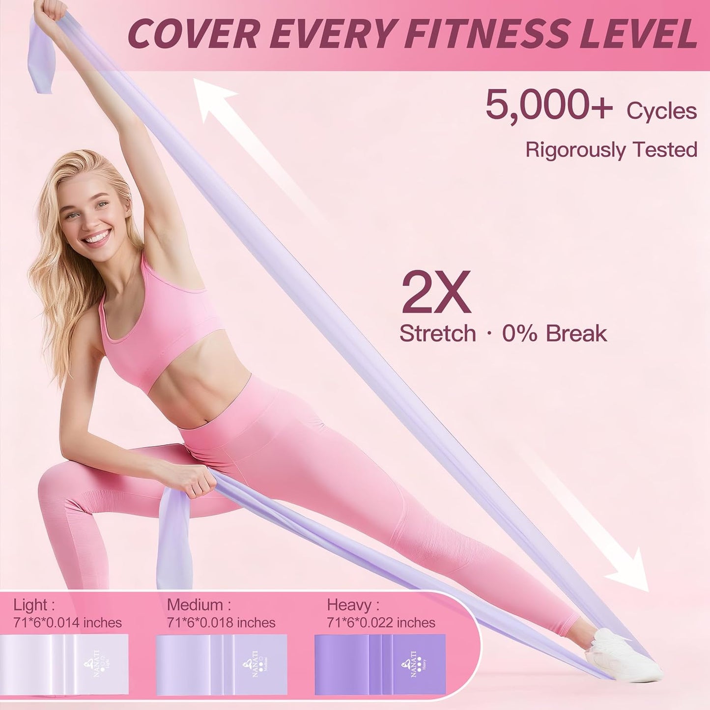 NANATI Pilates Kit, Home Pilates Workout Kit for Women, Pilates Equipment with 14.5" Pilates Ring and Ball, Resistance Bands, Dumbbells & Grip Socks for Home Workouts