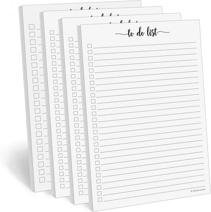 321Done To-Do Checklist Notepad, 50 Sheets Thick Paper, Half Size 5.5x8.5 College Ruled Planning Note Pad for Shopping List, Tasks Planning for Home Office, Made in USA