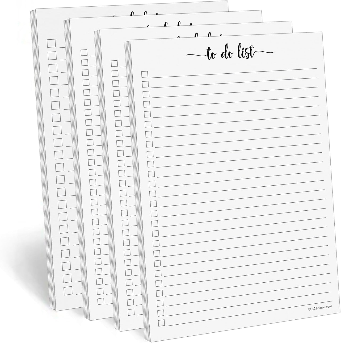 321Done To Do List Notepad, 5.5x8.5 Inches, 50 Sheets, College Ruled