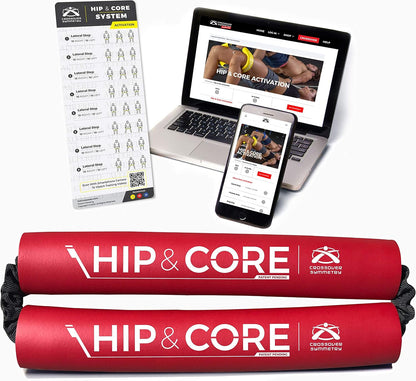 Crossover Symmetry Hip & Core System - Loop Resistance Home Workout Bands to Stretch and Strengthen Legs, Butt, Hips, Thighs and Glutes, Includes Online Exercise & Training Guide