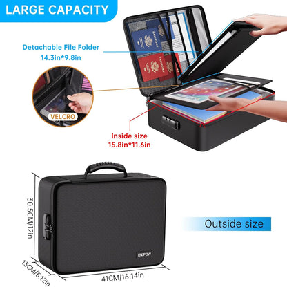 ENGPOW Fireproof File Organizer Bag with 13 Pockets Accordion File Folder