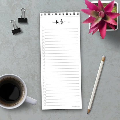 321Done To Do List Notepad, 2-Pack 50 Sheets Each, 3.7x8.5 College Ruled Pad, 70lb Matte Paper, Note Pad for Shopping List, Checklist To-Dos Tasks Planning for Home Office, Made in USA