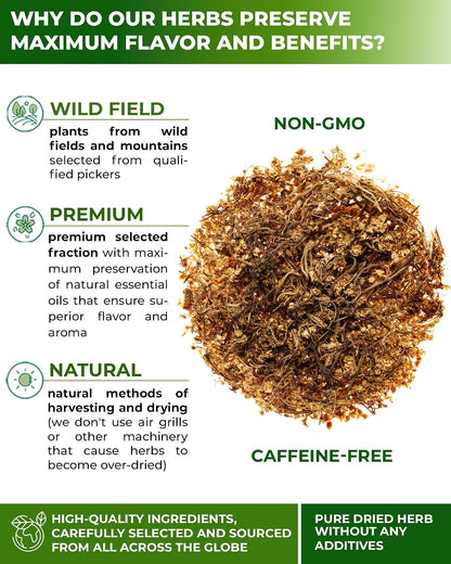 100 Bags Dried Elderflower Tea Herbal Tea (Flores Sambuci Nigrae) - 100 Count 1.5g Bags Elder Flower Herb Espino Blanco