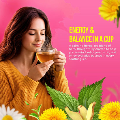 FreshDrinkUS, Premium 135 Bags Herbal Detox Tea, Strong and Great Blend with Dandelion, Ginseng, and Ginger - Digestive Health - Vegan, All Natural, Laxative-Free