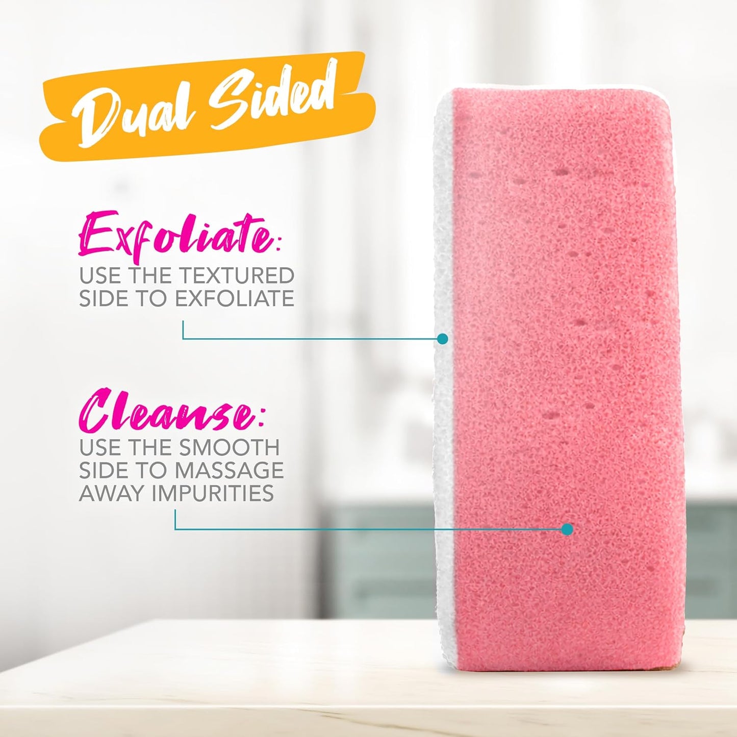 Spongeables Anti-Cellulite Body Wash in a Sponge, Moisturizer and Exfoliator, 20+ Washes