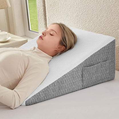 Nordjager Wedge Pillow for Sleeping, 24 x 24 x 10 Inch Bed Wedge