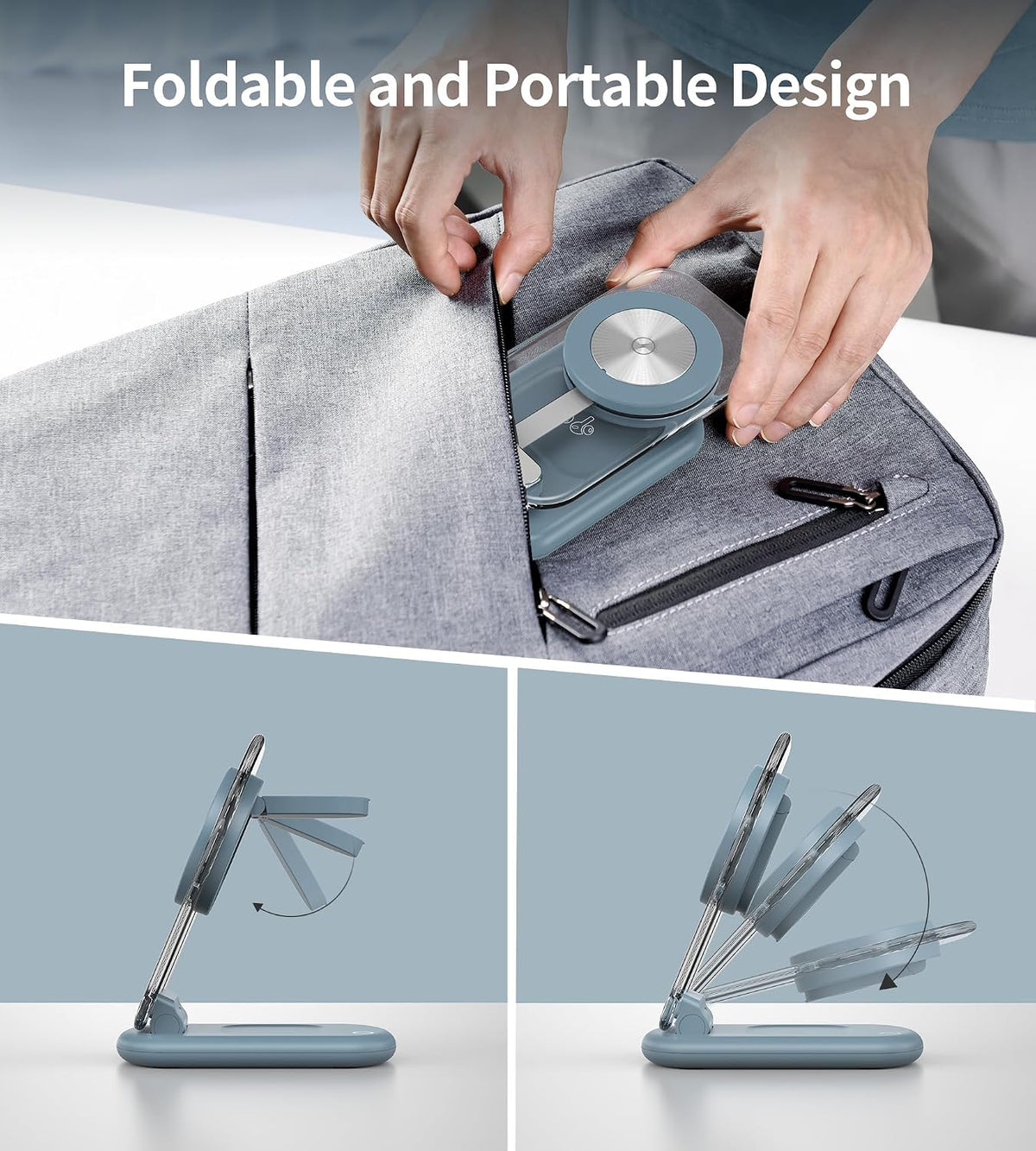 Mukiya 3 in 1 Magnetic Wireless Charging Station for Apple Devices
