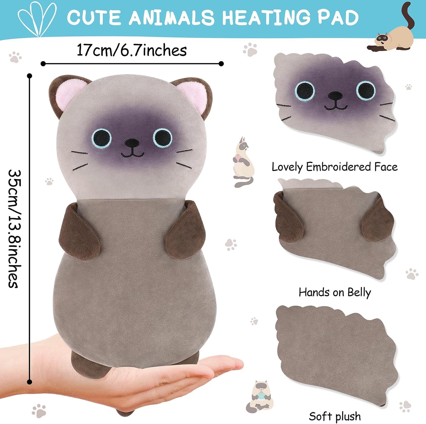Microwave Heating Pad for Period Cramps,Otter Microwavable Heating Pad for Shoulder Neck Back Knee Pain Relief with Lavender Scented,Cute Otter Plush Toys Heat Pack for Women Kids Birthday