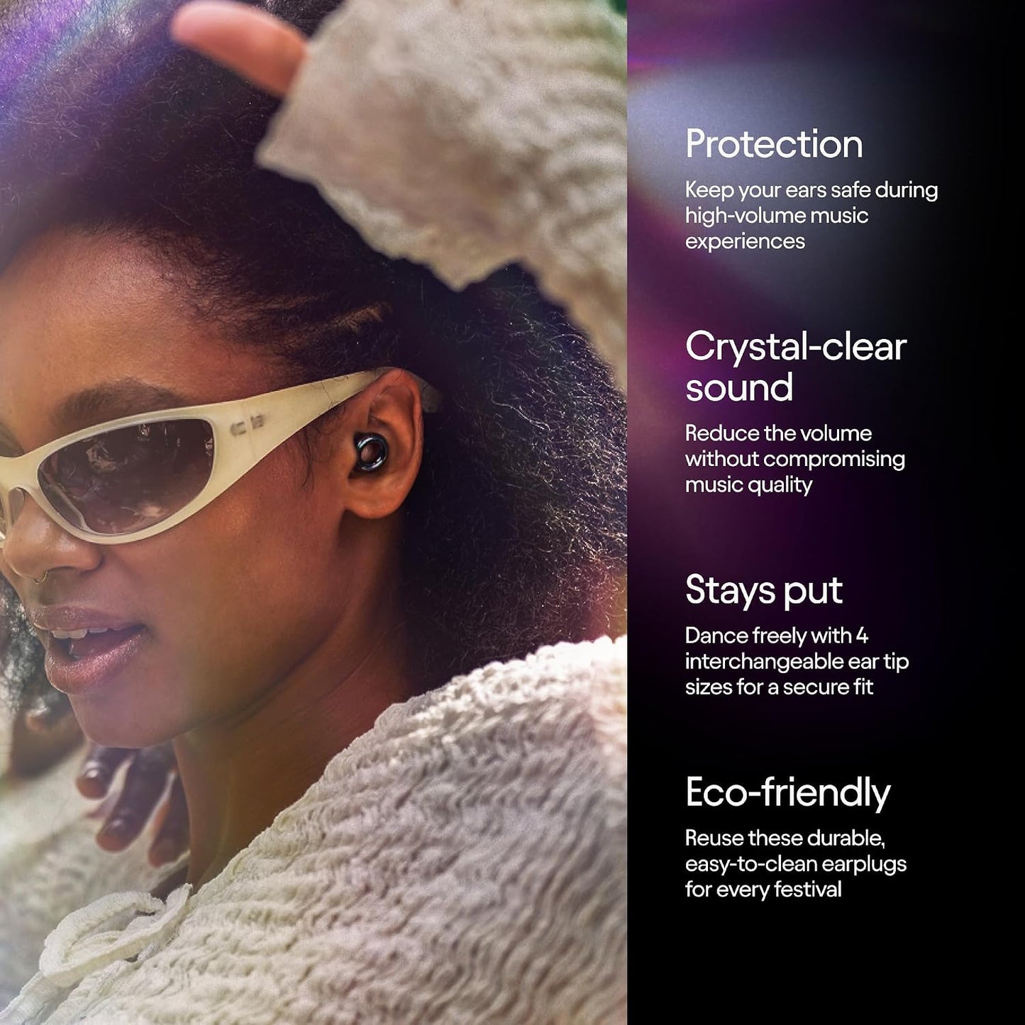 Loop Experience 2 Ear Plugs – Stylish Certified Hearing Protection for Concerts & Festivals, Live Events, Musicians, Sports, DJs and Nightlife – 17dB Noise Reduction Earplugs (High-Fidelity)