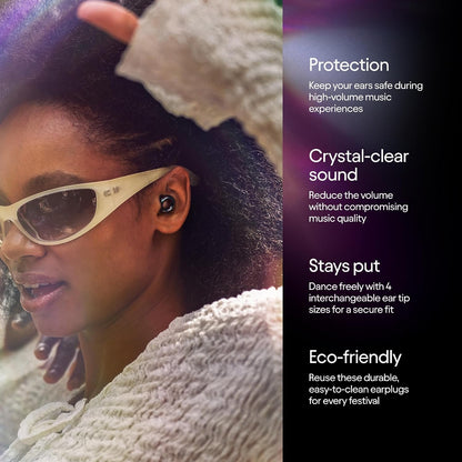 Loop Experience 2 Ear Plugs – Stylish Certified Hearing Protection for Concerts & Festivals, Live Events, Musicians, Sports, DJs and Nightlife – 17dB Noise Reduction Earplugs (High-Fidelity)