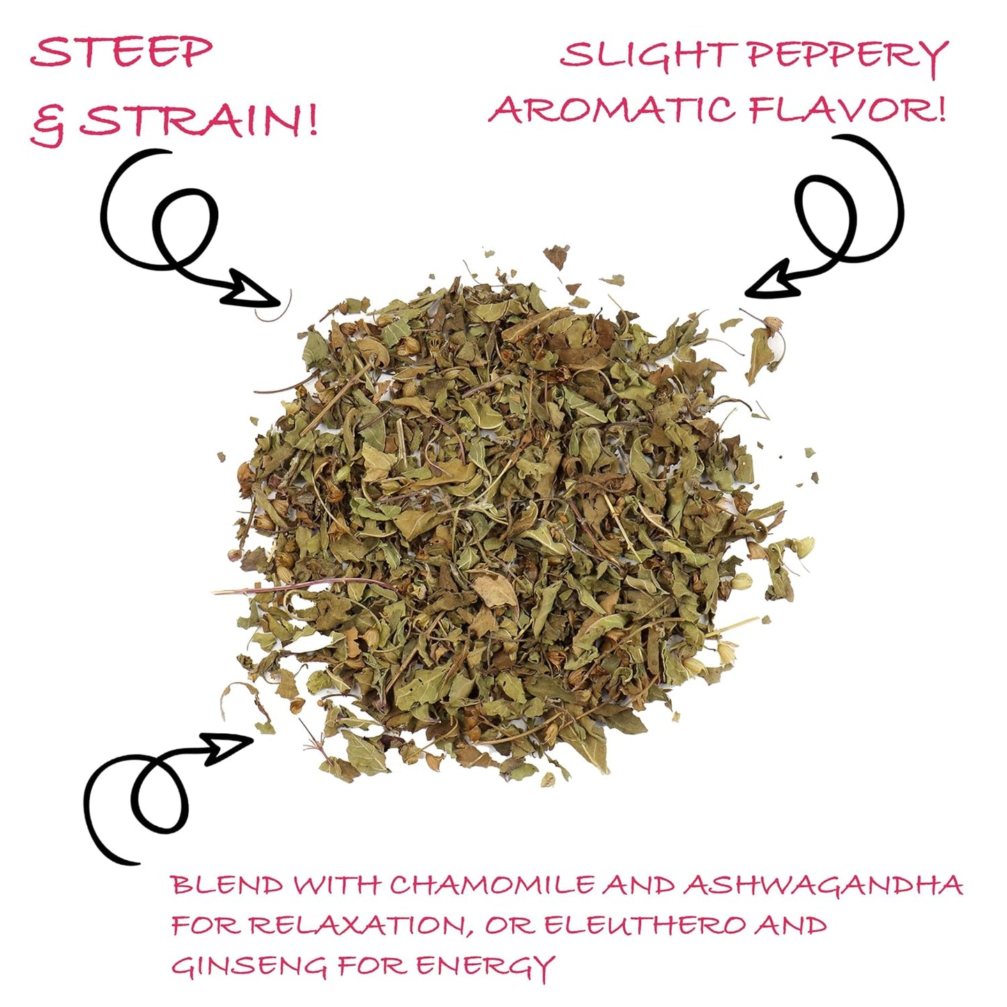 Worldwide Botanicals Organic Lemon Balm Tea, 1Lb - Loose Leaf Premium Herbal Tea | 100% Pure Lemon Balm Leaves | For Stress Relief and Good Digestion | Kosher