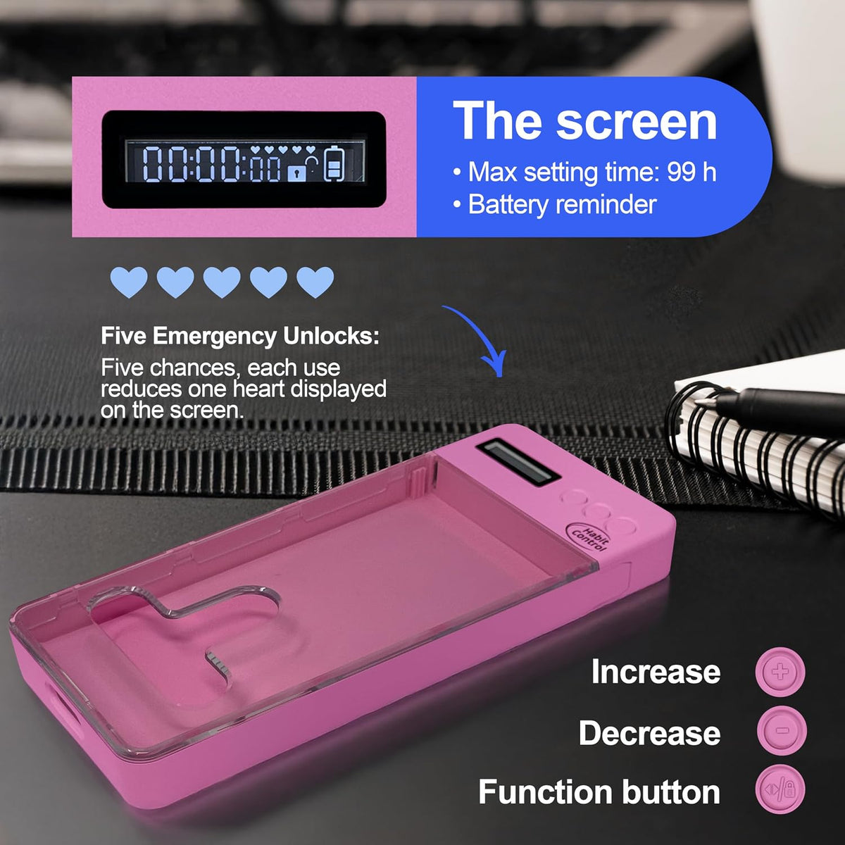 Phone Lock Box, Timed Lock Box Cell Phone Locker