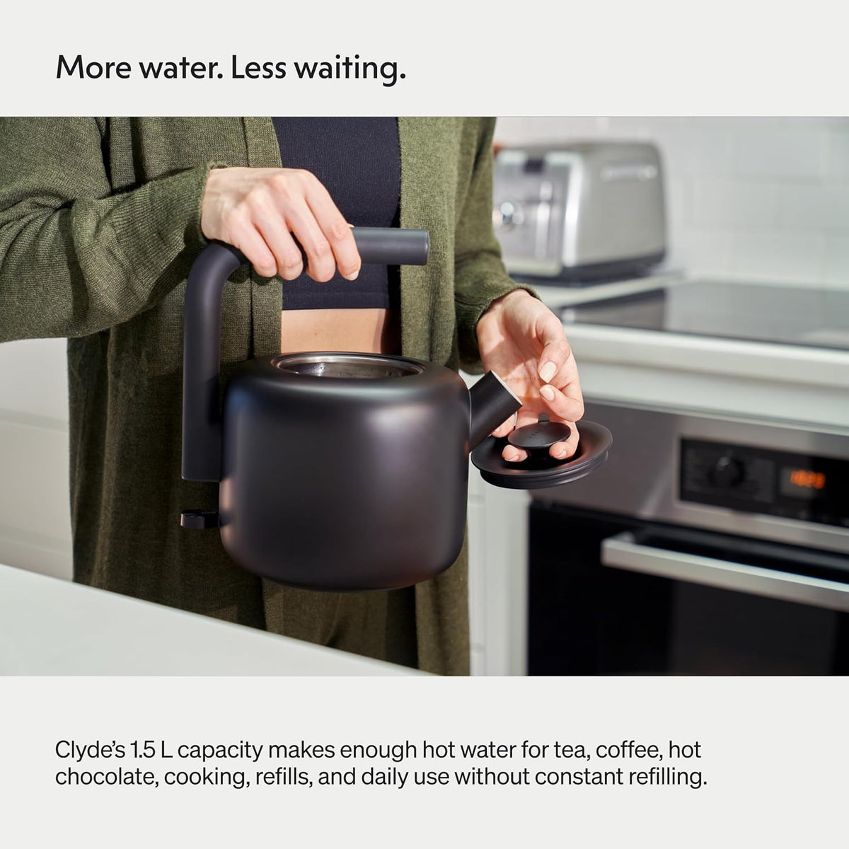 Fellow Clyde Electric Kettle 1.5 Liter - Fast Boil, Drip-Free Spout