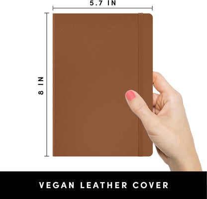 PAPERAGE Lined Journal Notebook, Hardcover Journal for Women & Men, 160 Pages, (5.6 in x 8 in), College Ruled Journaling Notebook for Work, School Supplies & Note Taking, (Black)