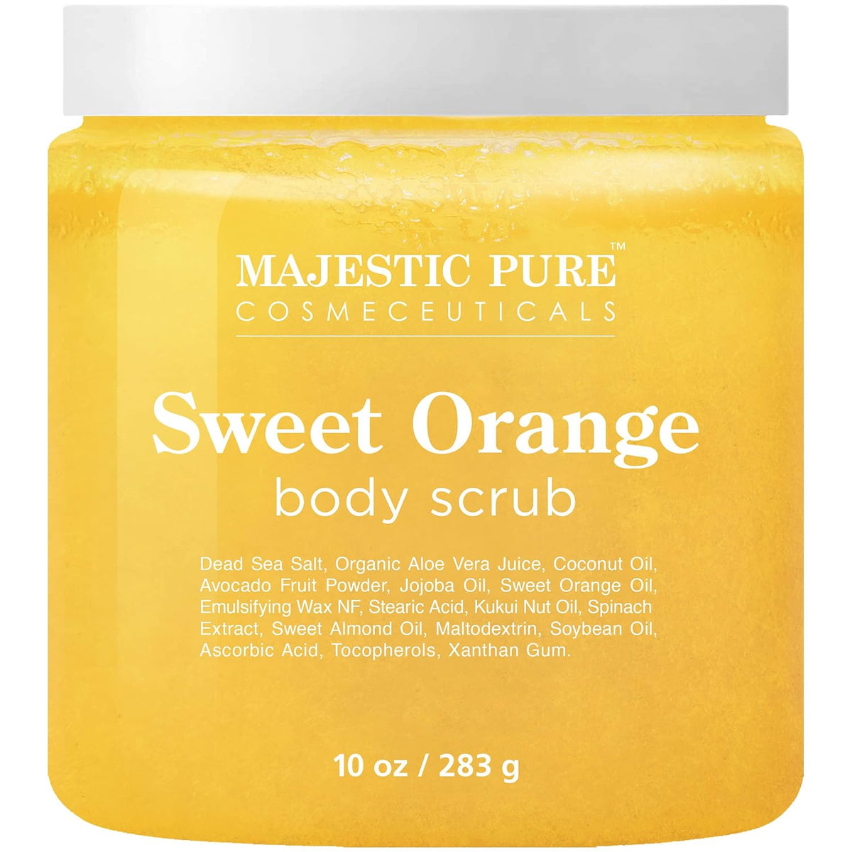 Majestic Pure Himalayan Salt Body Scrub, Lychee Oil Exfoliant, 10 Oz