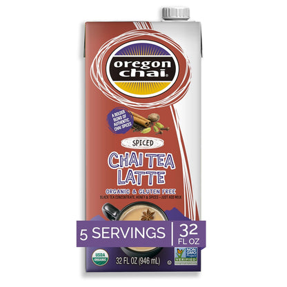 Oregon Chai Sugar Free Chai Concentrate, 32 Fluid Ounce (Pack of 6)