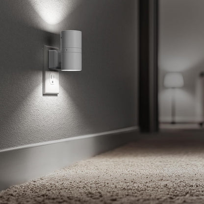 Briignite Night Lights Plug into Wall, Modern LED Night Light Plug in, Dusk to Dawn Sensor,Amber Night Light 0-100LM Adjustable Brightness, Dimmable NightLight for Hallway, Bedroom, Stairway, 2 Pack