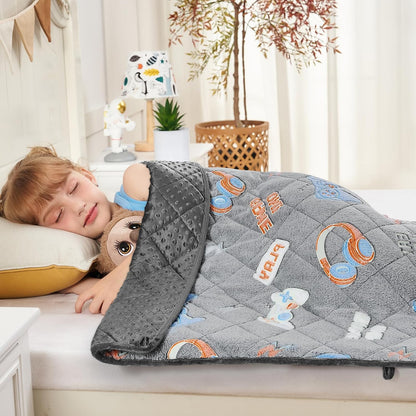 yescool Weighted Lap Pad 2 Pounds Weighted Lap Blanket, Space Plane Small Weighted Blanket, Weighted Throw Blanket Gifts for Travel Indoor Outdoor, 20"x30"