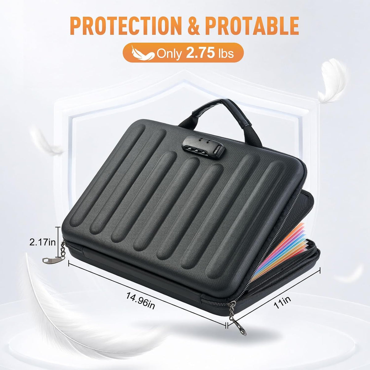 Hard-Shell Fireproof Document Box, UL94 VTM-0 Certified