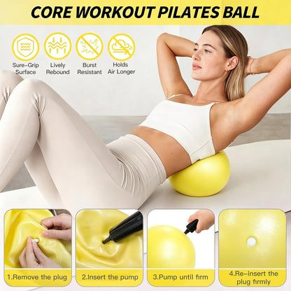 NANATI Pilates Kit, Home Pilates Workout Kit for Women, Pilates Equipment with 14.5" Pilates Ring and Ball, Resistance Bands, Ankle Weights, Sliders & Grip Socks for Home Workouts