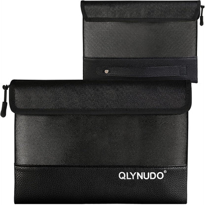 Fireproof Money Bag 2 Pack, Waterproof Document Pouch for Cash & Passport