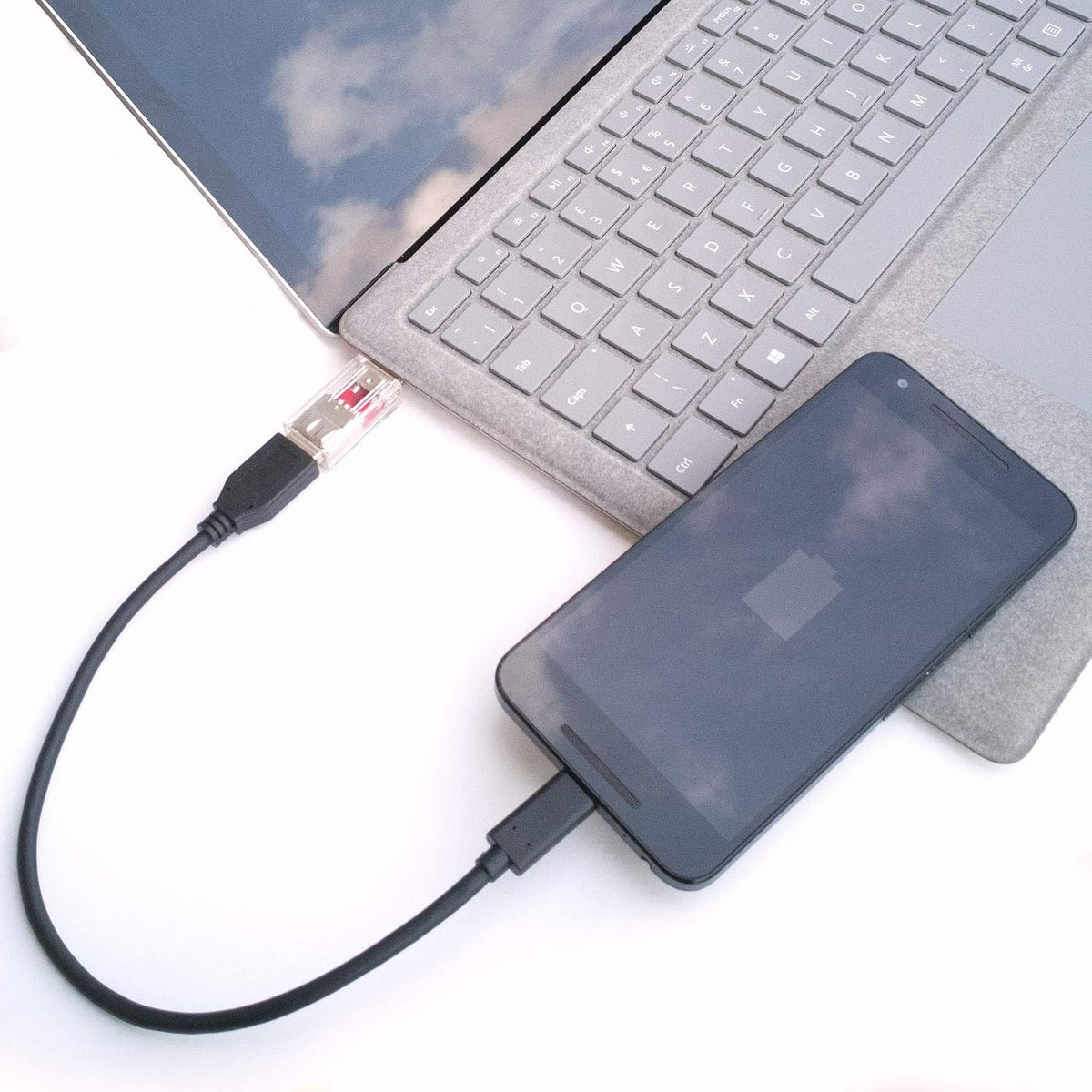 PortaPow USB Data Blocker (White 2 Pack) - Protect Against Juice Jacking