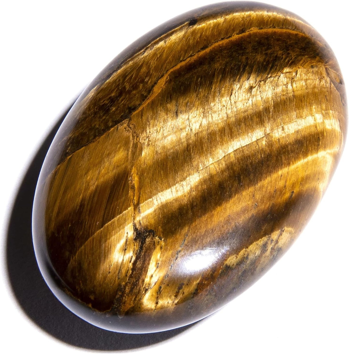 KALIFANO Palm Stone with Healing & Calming Effects - AAA+ Grade High Energy Worry Stone with Information Card - Reiki Crystal Used for Courage (Family Owned and Operated)