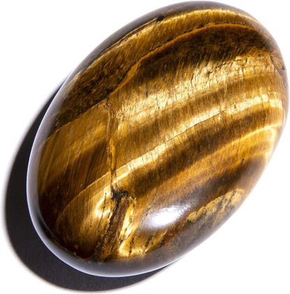 KALIFANO Palm Stone with Healing & Calming Effects - AAA+ Grade High Energy Worry Stone with Information Card - Reiki Crystal Used for Courage (Family Owned and Operated)