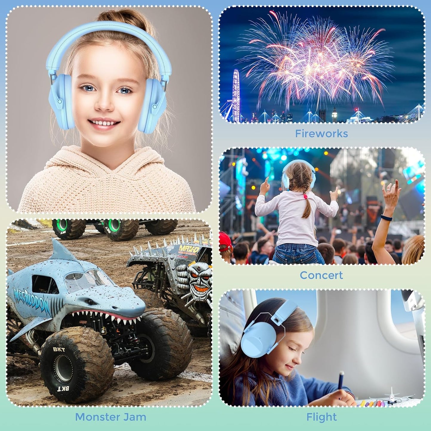 ProCase Kids Noise Cancelling Headphones, Kids Ear Protection Monster Jam Truck, Fireworks Hearing Protection Noise Reduction, Noise Canceling Earmuffs for Sensory Autism Toddler Children -Red