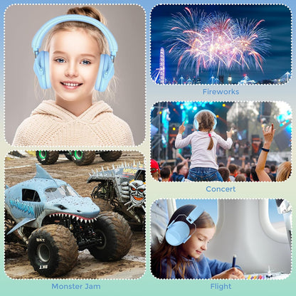 ProCase Kids Noise Cancelling Headphones, Kids Ear Protection Monster Jam Truck, Fireworks Hearing Protection Noise Reduction, Noise Canceling Earmuffs for Sensory Autism Toddler Children -Red