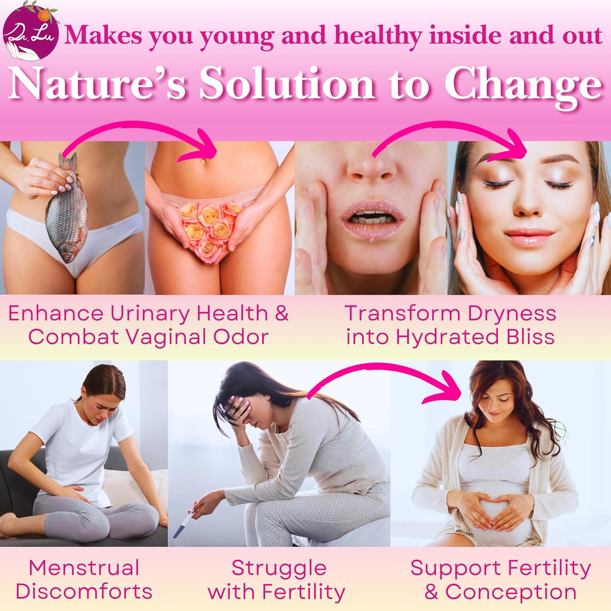 Dr. Lu's Happy Girl Tea | 100% Natural Herbal Tea for Hormone Balance, Menstrual, PMS, PCOS & Menopause | Antioxidant & Anti-Aging Rose Tea with Raspberry Leaf, Cranberries, Goji Berries & More