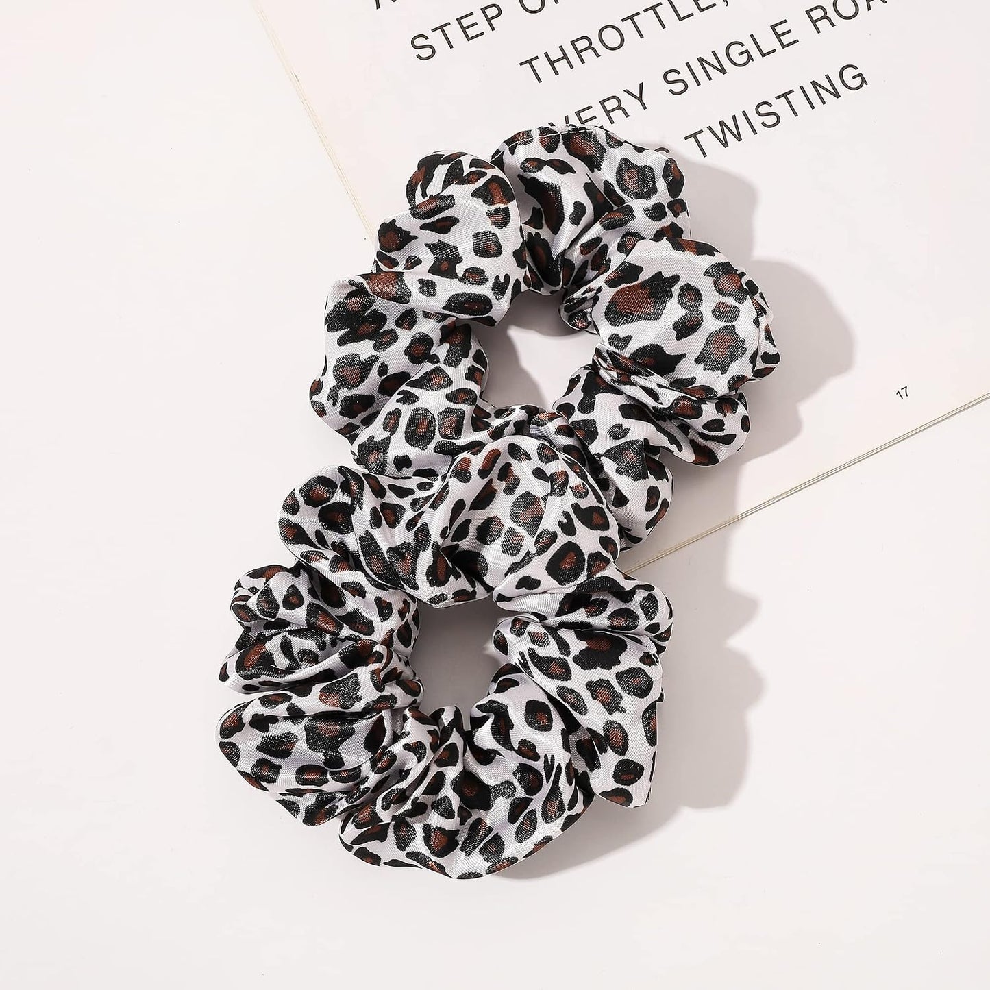 16 Pcs Scrunchies for Women - Black Satin Silk Scrunchies for Girls Hair Ties Elastics Bands Ponytail Holder Hair Accessories