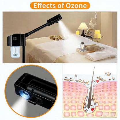 Professional Facial Steamer, Hot Mist Spray & Ozone, Face Steam Suitable for Home & Professional Salon SPA Barber，Moisturizing & Hydrating