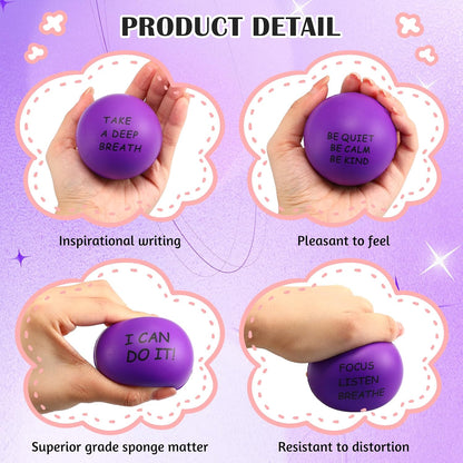 Ceenna 4 Pcs Motivational Balls for Adults Anxiety Relief, Black