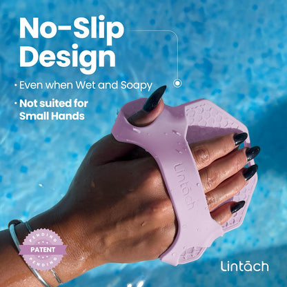 Silicone Shower Scrubber for Body – Exfoliating Loofah Alternative, Zinc & Silver-Infused, Hygienic & Gentle for Sensitive Skin, Durable & Long-Lasting Body Scrubber for Men - Sky Blue