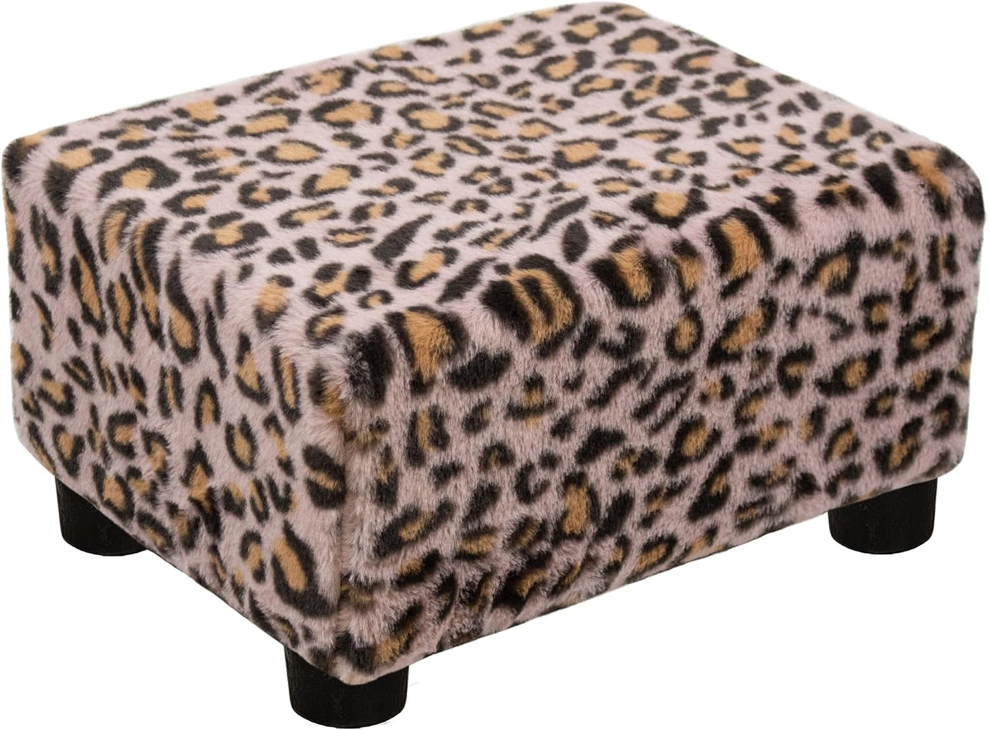 CAROLMADE Small Foot Stool Ottoman Footstool with Legs Under Desk Footrest for Living Room Bedroom and Office,Linen-Grey
