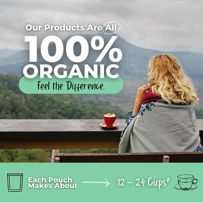 Healthy Immunity and Defense Loose Leaf Tea w/ Echinacea, Elderberry, Lemon Balm | Organic Herbal Tea | 2 oz (57 gram) | Decaf, Vegan, Healthy, ZERO Caffeine, Organic, Herbs, No Natural or Artificial Flavors, Resealable Bag | Tea-Munity by Get Green,