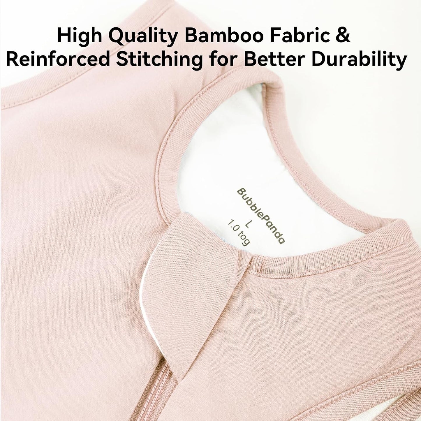 BubblePanda Rayon Made from Bamboo Sleep Sack 0-6 Months 1.0 Tog Soft Toddler Sleeping Sack 3-6 Months for Infant Newborn Babies 2-Way Zipper Baby Wearable Blanket 0-3 Months