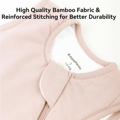 BubblePanda Rayon Made from Bamboo Sleep Sack 0-6 Months 1.0 Tog Soft Toddler Sleeping Sack 3-6 Months for Infant Newborn Babies 2-Way Zipper Baby Wearable Blanket 0-3 Months