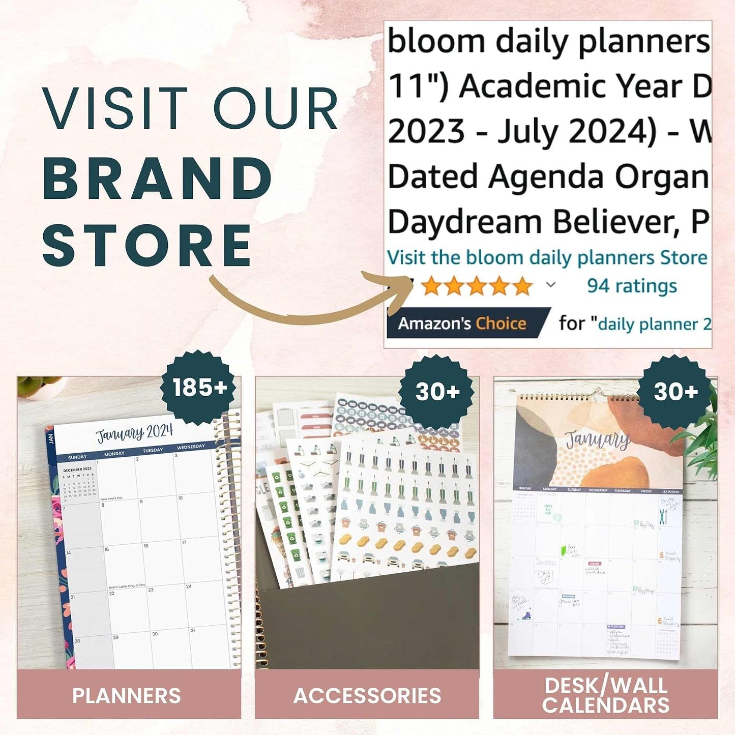 bloom daily planners Timed Work & Personal To Do List Planning Pad - ADHD Friendly Undated Tear-Off Hourly Checklist Notepad Appointment Organizer - 6" x 9" - Brushed Beige