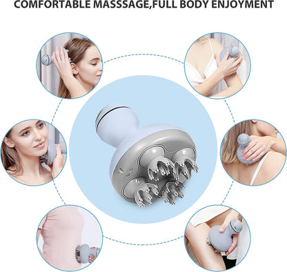 COMFIER Electric Scalp Massager, Waterproof Head Massager with Mutlti-Modes Vibration, Handheld Portable Head Scratcher for Hair Growth, Dog Cat Massager for Deep Clean and Stress Relax